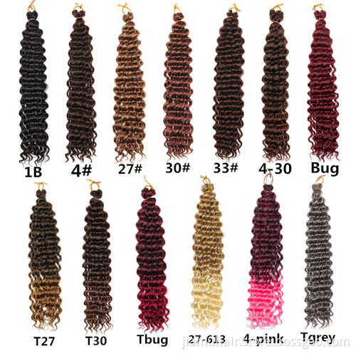 crochet braid deep twist hair premium deep wave yaki synthetic hair extension 22 inch braiding bulk hair